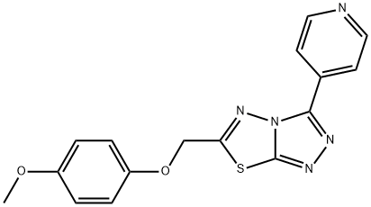 6-[(4-methoxyphenoxy)methyl]-3-(4-pyridinyl)[1,2,4]triazolo[3,4-b][1,3,4]thiadiazole Struktur