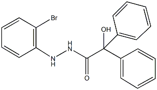 N'-(2-bromophenyl)-2-hydroxy-2,2-diphenylacetohydrazide Struktur