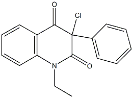 3-chloro-1-ethyl-3-phenyl-2,4(1H,3H)-quinolinedione Struktur