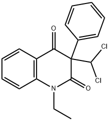 3-(dichloromethyl)-1-ethyl-3-phenyl-2,4(1H,3H)-quinolinedione Struktur