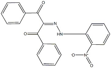 1,3-diphenyl-1,2,3-propanetrione 2-({2-nitrophenyl}hydrazone) Struktur