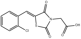 [5-(2-chlorobenzylidene)-2,4-dioxo-1,3-thiazolidin-3-yl]acetic acid Struktur