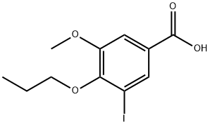 3-iodo-5-methoxy-4-propoxybenzoic acid Struktur