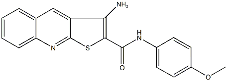 3-amino-N-(4-methoxyphenyl)thieno[2,3-b]quinoline-2-carboxamide Struktur