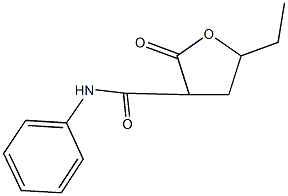 5-ethyl-2-oxo-N-phenyltetrahydro-3-furancarboxamide Struktur