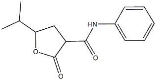 5-isopropyl-2-oxo-N-phenyltetrahydro-3-furancarboxamide Struktur