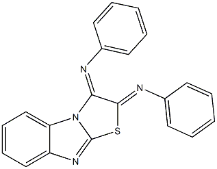 N-(2-(phenylimino)[1,3]thiazolo[3,2-a]benzimidazol-3(2H)-ylidene)aniline Struktur