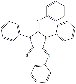 1,3-diphenyl-2,5-bis(phenylimino)-4-imidazolidinethione Struktur