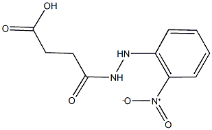 4-(2-{2-nitrophenyl}hydrazino)-4-oxobutanoic acid Struktur