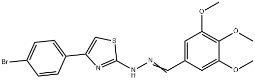 3,4,5-trimethoxybenzaldehyde [4-(4-bromophenyl)-1,3-thiazol-2-yl]hydrazone Struktur