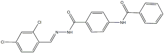 N-(4-{[2-(2,4-dichlorobenzylidene)hydrazino]carbonyl}phenyl)benzamide Struktur