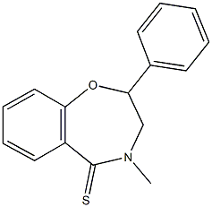 4-methyl-2-phenyl-3,4-dihydro-1,4-benzoxazepine-5(2H)-thione Struktur