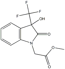 methyl [3-hydroxy-2-oxo-3-(trifluoromethyl)-2,3-dihydro-1H-indol-1-yl]acetate Struktur