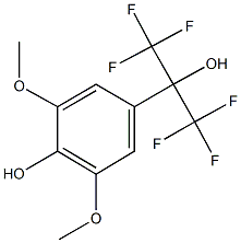 2,6-dimethoxy-4-[2,2,2-trifluoro-1-hydroxy-1-(trifluoromethyl)ethyl]phenol Struktur