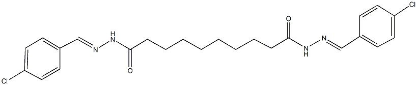 N'~1~,N'~10~-bis(4-chlorobenzylidene)decanedihydrazide Struktur