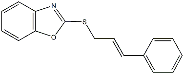 1,3-benzoxazol-2-yl cinnamyl sulfide Struktur