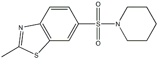 2-methyl-6-(1-piperidinylsulfonyl)-1,3-benzothiazole Struktur