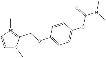 4-[(1,3-dimethyl-1H-imidazol-3-ium-2-yl)methoxy]phenyl dimethylcarbamate Struktur