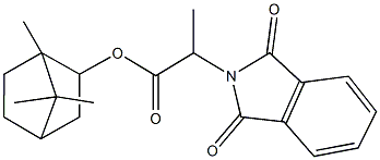 1,7,7-trimethylbicyclo[2.2.1]hept-2-yl 2-(1,3-dioxo-1,3-dihydro-2H-isoindol-2-yl)propanoate Struktur