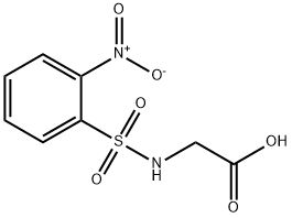 {[(2-nitrophenyl)sulfonyl]amino}acetic acid Struktur