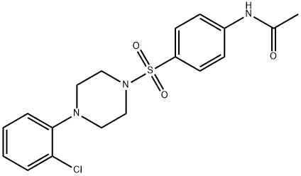 N-(4-{[4-(2-chlorophenyl)-1-piperazinyl]sulfonyl}phenyl)acetamide Struktur