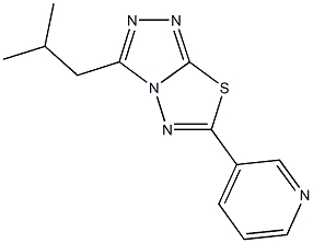 3-isobutyl-6-(3-pyridinyl)[1,2,4]triazolo[3,4-b][1,3,4]thiadiazole Struktur