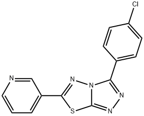 3-(4-chlorophenyl)-6-(3-pyridinyl)[1,2,4]triazolo[3,4-b][1,3,4]thiadiazole Struktur