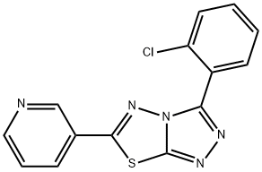 3-(2-chlorophenyl)-6-(3-pyridinyl)[1,2,4]triazolo[3,4-b][1,3,4]thiadiazole Struktur