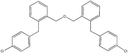 1-(4-chlorobenzyl)-2-({[2-(4-chlorobenzyl)benzyl]oxy}methyl)benzene Struktur