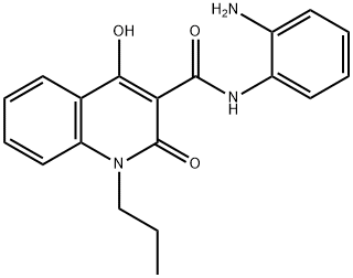 N-(2-aminophenyl)-4-hydroxy-2-oxo-1-propyl-1,2-dihydro-3-quinolinecarboxamide Struktur