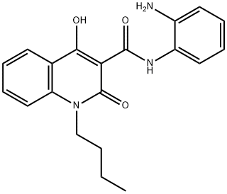 N-(2-aminophenyl)-1-butyl-4-hydroxy-2-oxo-1,2-dihydro-3-quinolinecarboxamide Struktur