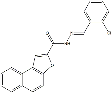 N'-(2-chlorobenzylidene)naphtho[2,1-b]furan-2-carbohydrazide Struktur