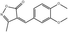 4-(3,4-dimethoxybenzylidene)-3-methyl-5(4H)-isoxazolone Struktur