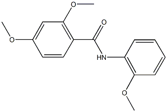 2,4-dimethoxy-N-(2-methoxyphenyl)benzamide Struktur