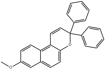 3,3-diphenyl-3H-benzo[f]chromen-8-yl methyl ether Struktur