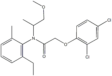 2-(2,4-dichlorophenoxy)-N-(2-ethyl-6-methylphenyl)-N-(2-methoxy-1-methylethyl)acetamide Struktur