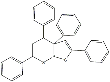 2,3a,4,6-tetraphenyl-3a,4-dihydro[1,2]thiaphospholo[2,3-b][1,2]thiaphosphinine Struktur