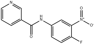 N-{4-fluoro-3-nitrophenyl}nicotinamide Struktur