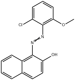 1-[(2-chloro-6-methoxyphenyl)diazenyl]-2-naphthol Struktur