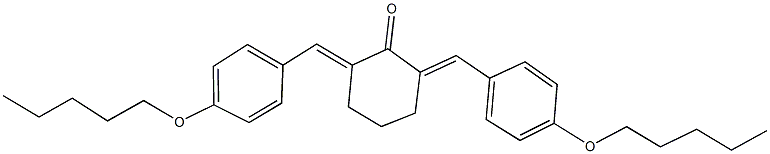 2,6-bis[4-(pentyloxy)benzylidene]cyclohexanone Struktur