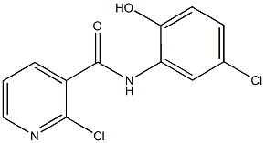 2-chloro-N-(5-chloro-2-hydroxyphenyl)nicotinamide Struktur