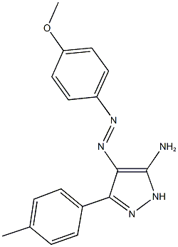 4-[(4-methoxyphenyl)diazenyl]-3-(4-methylphenyl)-1H-pyrazol-5-amine Struktur