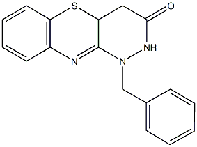 1-benzyl-1,2,4,4a-tetrahydro-3H-pyridazino[4,3-b][1,4]benzothiazin-3-one Struktur