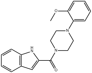 2-[4-(1H-indol-2-ylcarbonyl)-1-piperazinyl]phenyl methyl ether Struktur