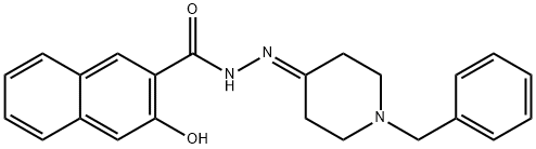 N'-(1-benzyl-4-piperidinylidene)-3-hydroxy-2-naphthohydrazide Struktur