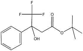 tert-butyl 4,4,4-trifluoro-3-hydroxy-3-phenylbutanoate Struktur