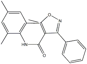 N-mesityl-5-methyl-3-phenyl-4-isoxazolecarboxamide Struktur