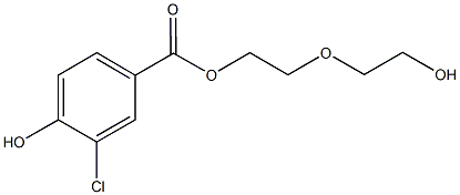 2-(2-hydroxyethoxy)ethyl 3-chloro-4-hydroxybenzoate Struktur