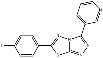 6-(4-fluorophenyl)-3-(3-pyridinyl)[1,2,4]triazolo[3,4-b][1,3,4]thiadiazole Struktur