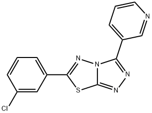 6-(3-chlorophenyl)-3-(3-pyridinyl)[1,2,4]triazolo[3,4-b][1,3,4]thiadiazole Struktur